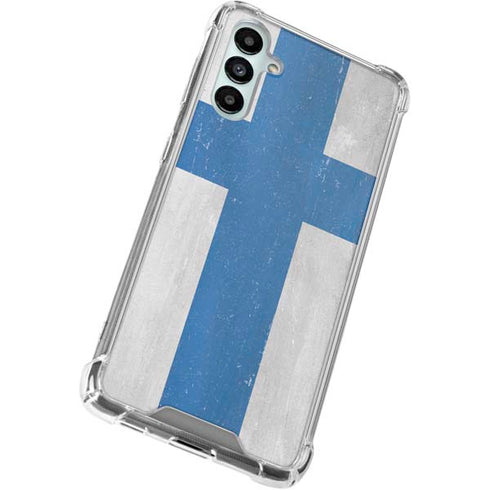 Finland Flag Distressed Galaxy A15 5G Clear Case